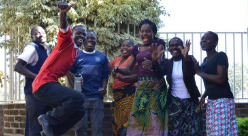 Happy students Africa